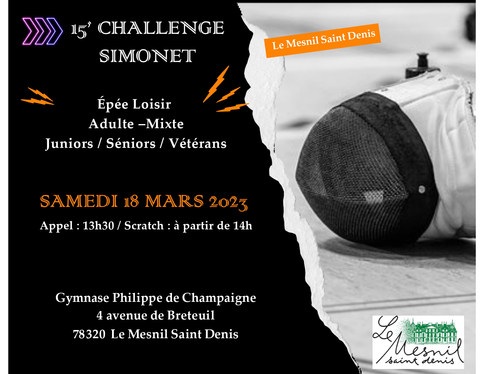Flyer du 15ème Challenge Simonet